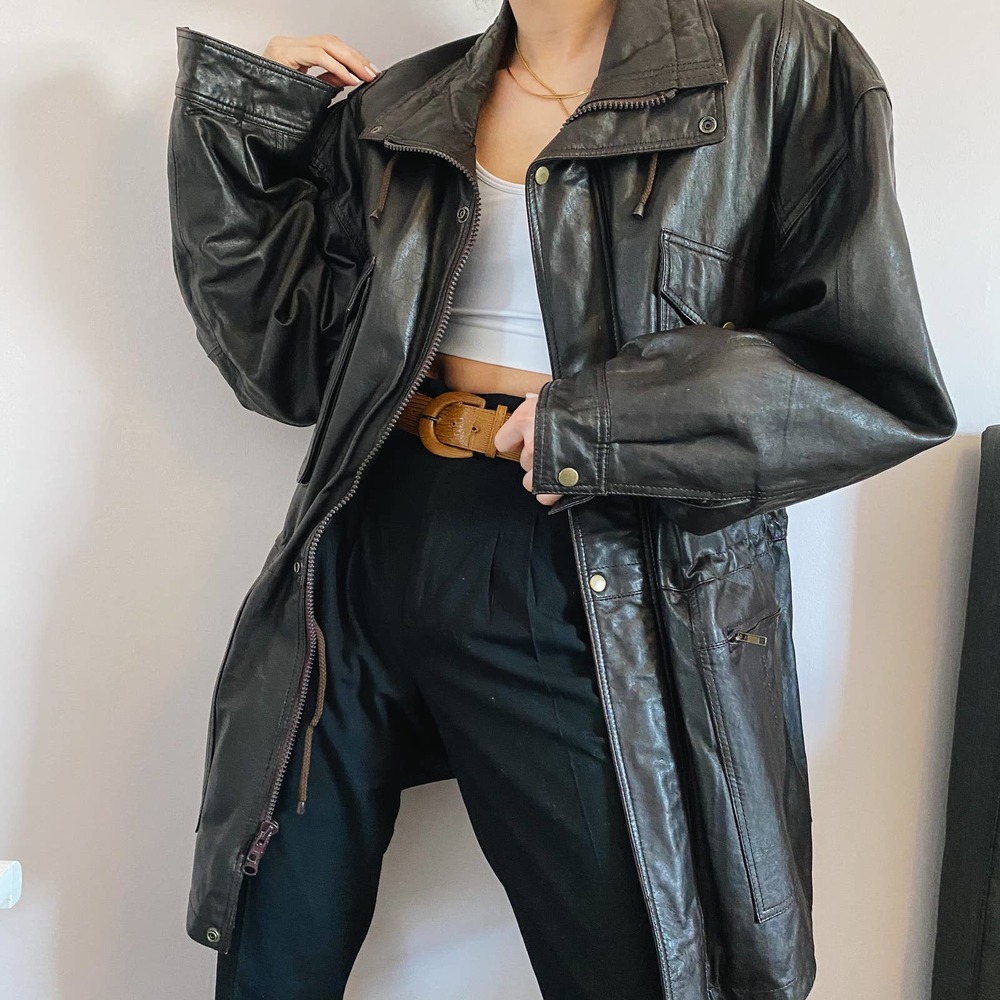 Vintage Black Leather Jacket